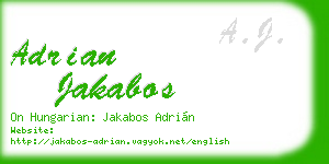 adrian jakabos business card