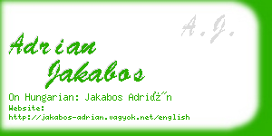 adrian jakabos business card